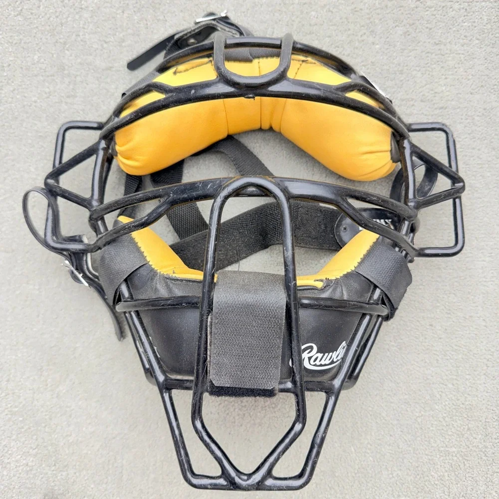 Rawlings LWMX Baseball Softball Catchers Mask Black Wire Tan Padding Adult Kids